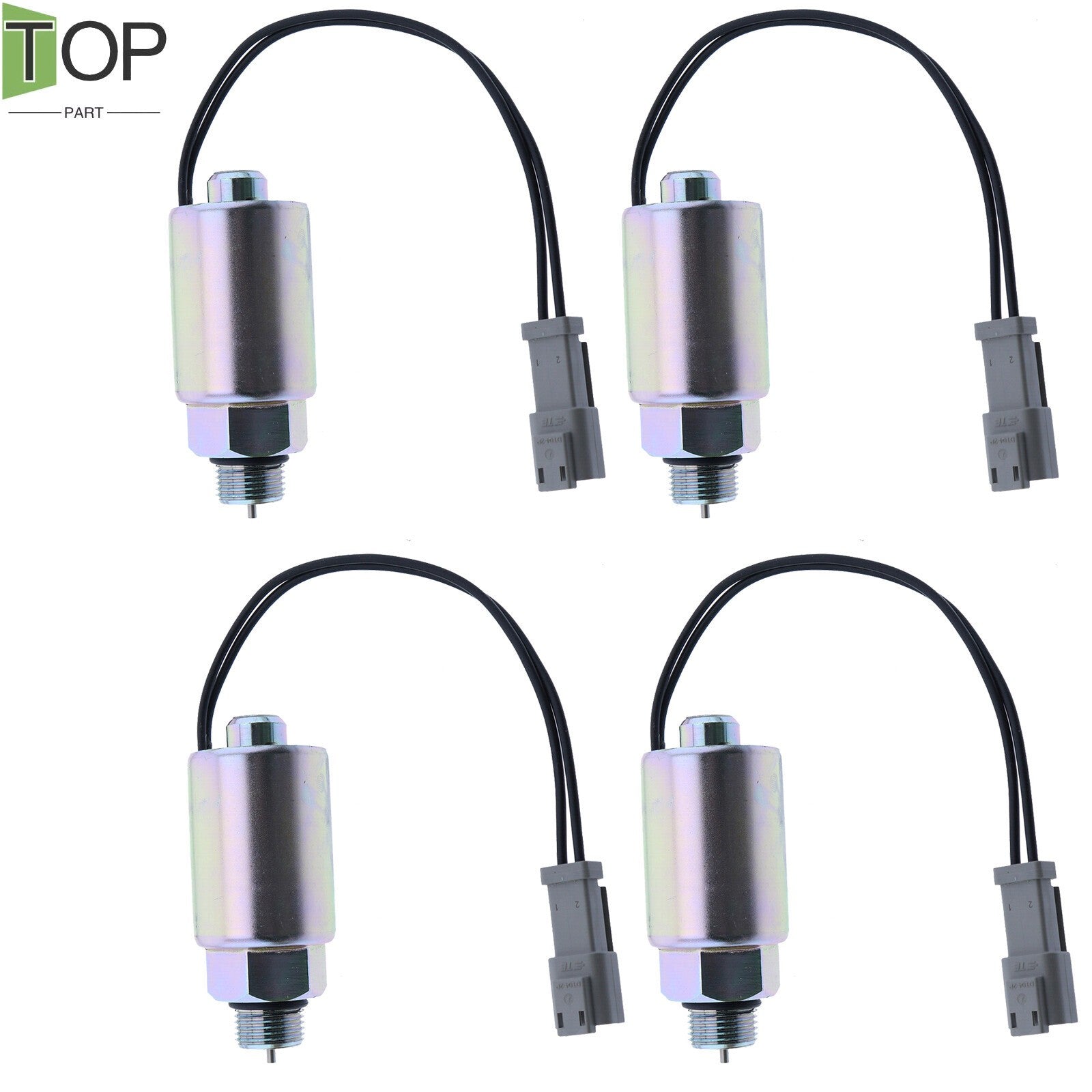 4X 12V Solenoid 3E-7507 41G0015 for Caterpillar 3054 416B 426B 428B 436B 438B