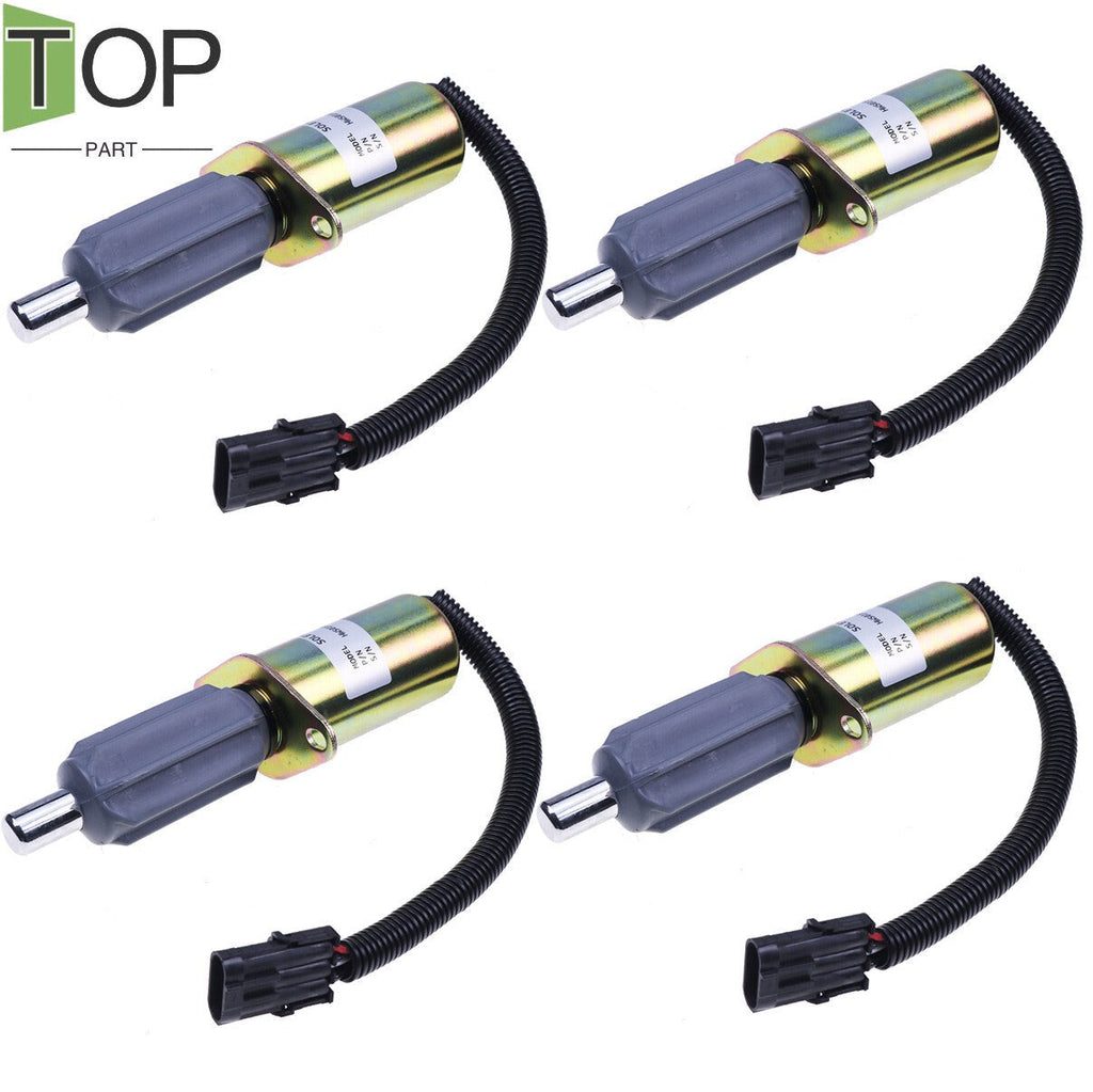 4X Fuel Solenoid Assembly for Case IH 7110 7120 7130 7140 7150 9210 9230 9240