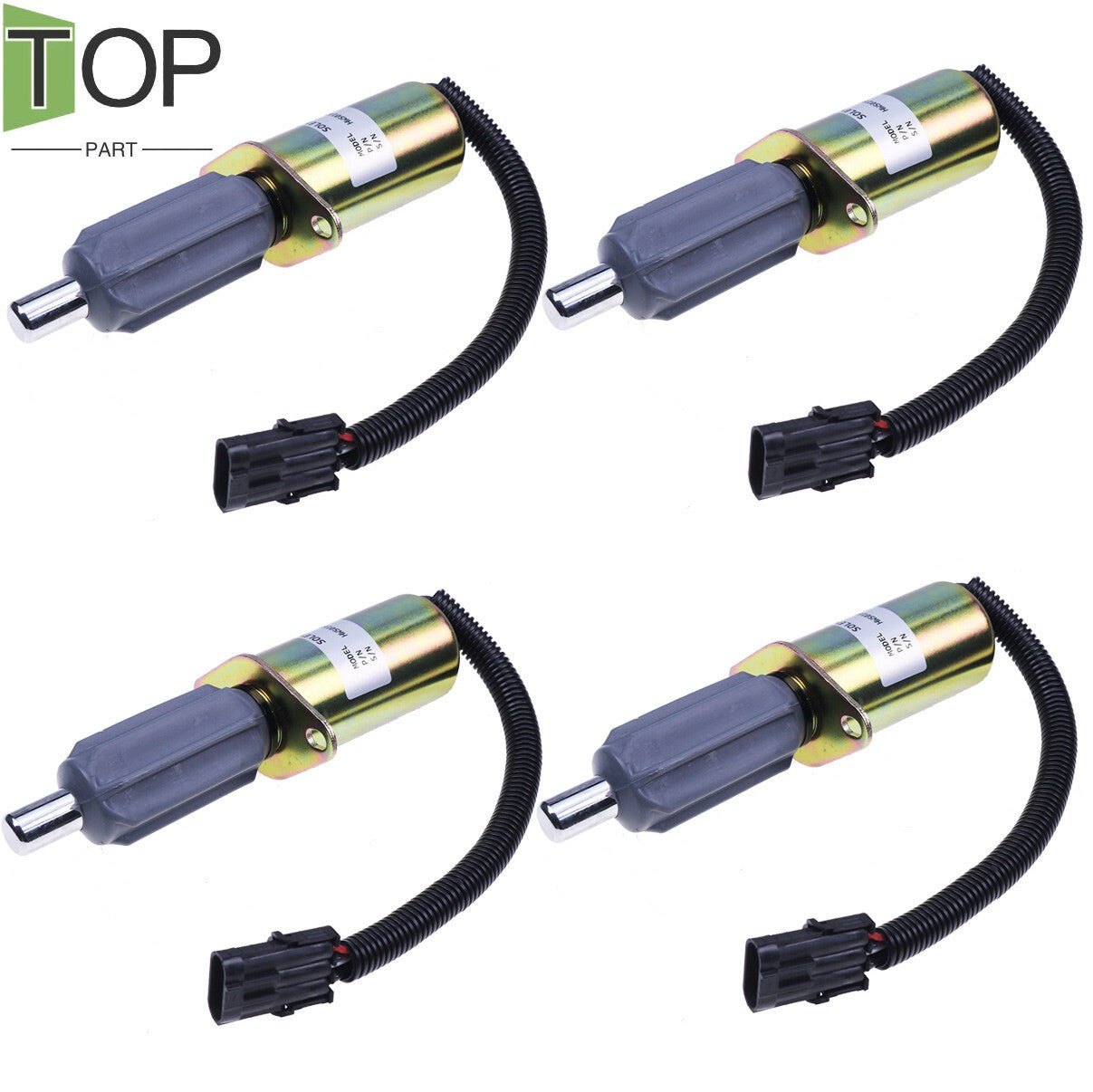 4X Fuel Solenoid Assembly for Case IH 7110 7120 7130 7140 7150 9210 9230 9240