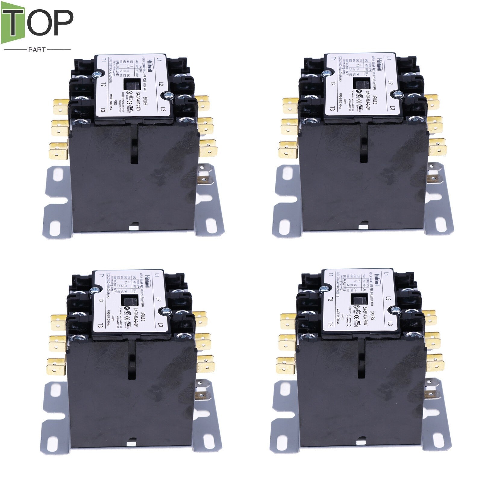 4X New 3-Pole 40A 240V AC Coil Definite Purpose Contactor SA-3P-40A-240V