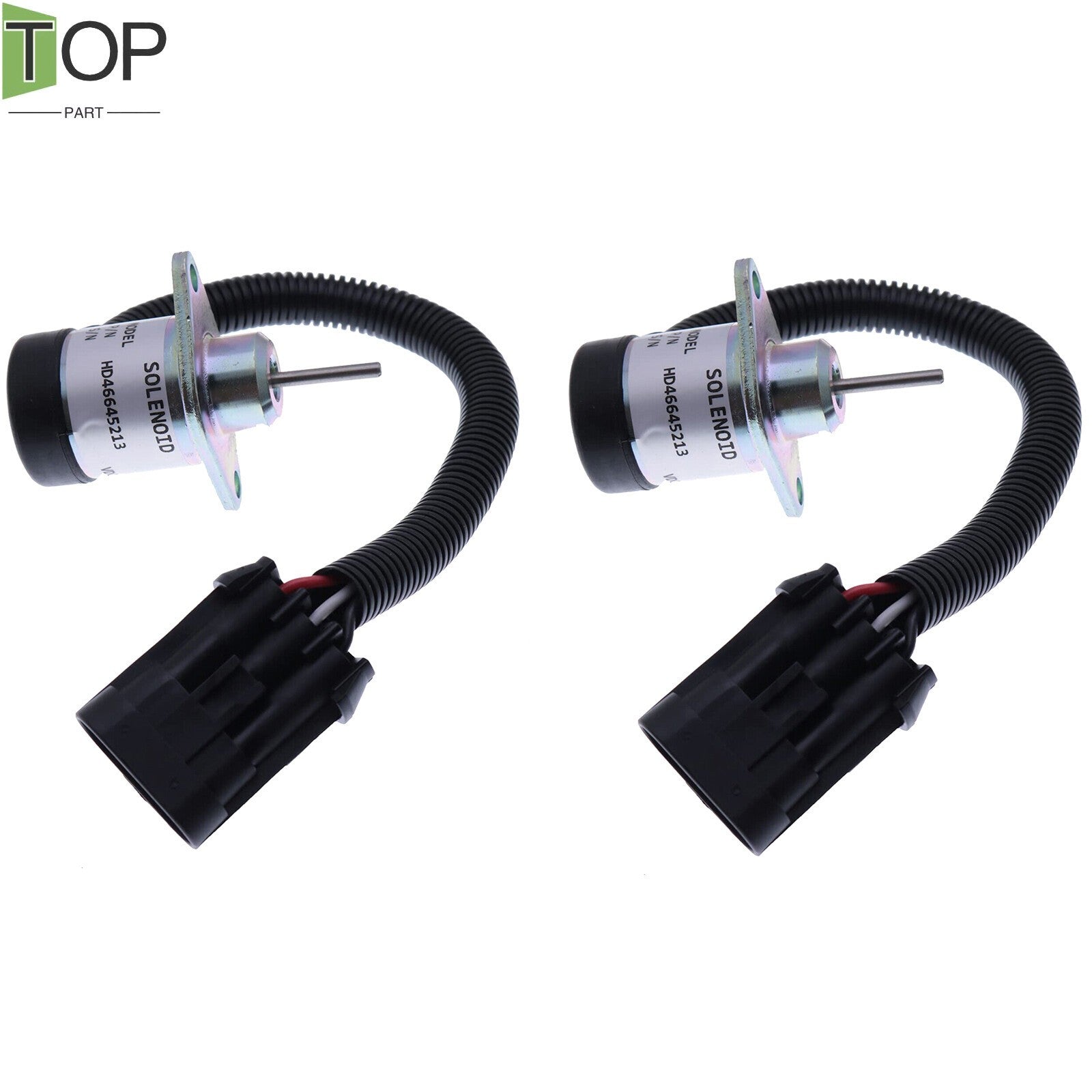 2X 12V Fuel Shut Off Solenoid 7000769 for Bobcat S160 S185 S530 T180 T190 T550