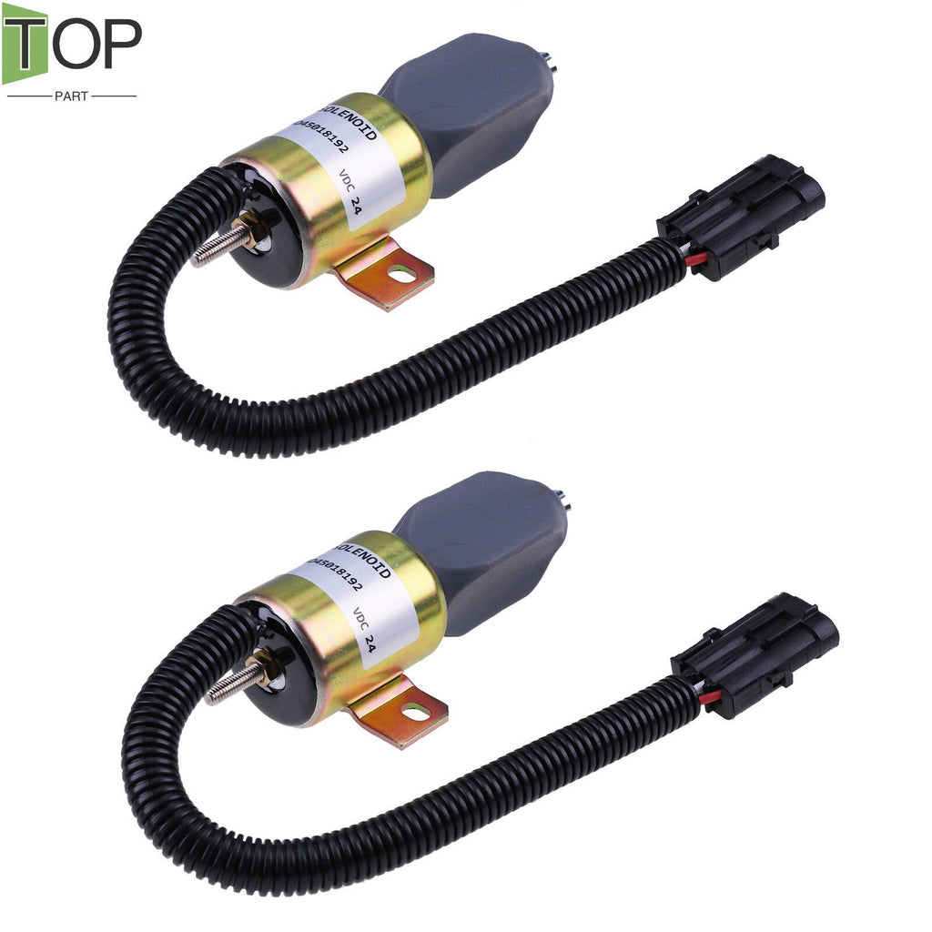2X 24V Fuel Stop Solenoid Valve 332/J5060 716/30091 for JCB JZ140 JS330XD