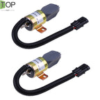 2X 24V Fuel Stop Solenoid Valve 332/J5060 716/30091 for JCB JZ140 JS330XD