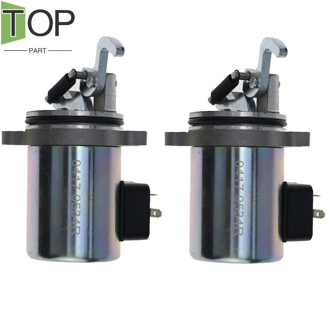 2X Fuel Shutoff Solenoid 04170534R 04270712 for Deutz F2L1011 BF4L1011 1011F