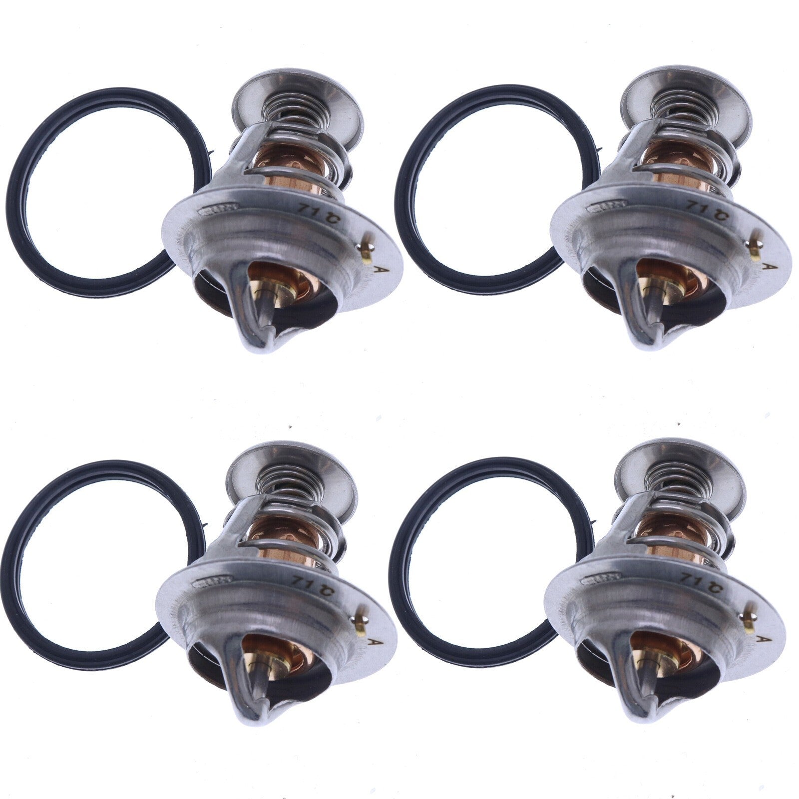 4X Yanmar 4TNV88 Thermostat 71℃ for EX450 EX3200 EX2800 YSR3120 Engine Parts