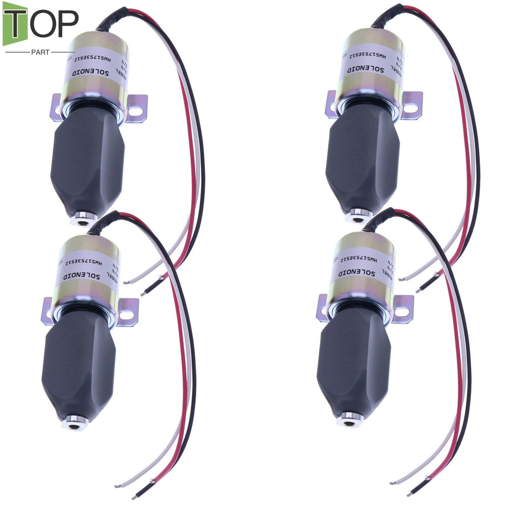 4X 12V Solenoid 1753ES-12E6ULB1S1 for 1991-2005 Grasshopper 603350 Mower