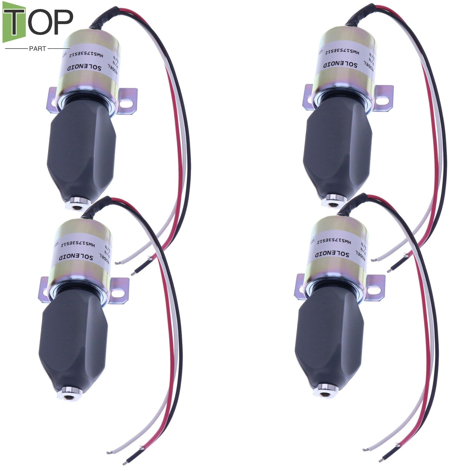 4X 12V Solenoid 1753ES-12E6ULB1S1 for 1991-2005 Grasshopper 603350 Mower