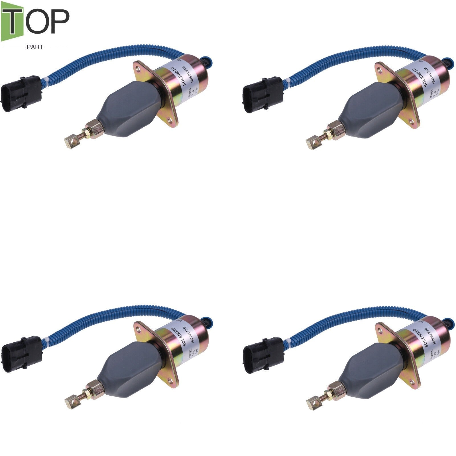 4X Fuel Shut Off Solenoid for Cummins 3934972 3832211 SA-4026-12