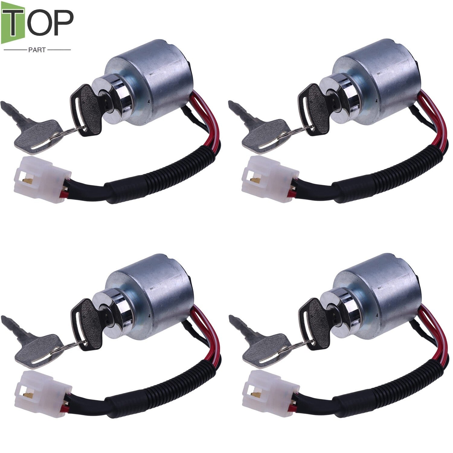 4X Ignition Key Switch for Kubota BX G M TG ZD 66101-55200 Replacement