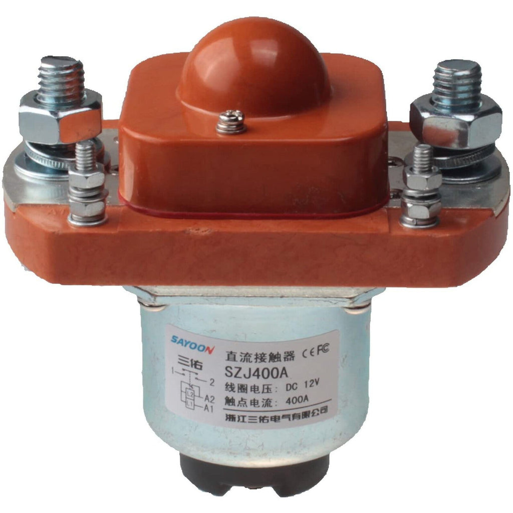 DC 12V 400A Main Contactor Solenoid MZJ-400A Heavy Duty Relay Switch
