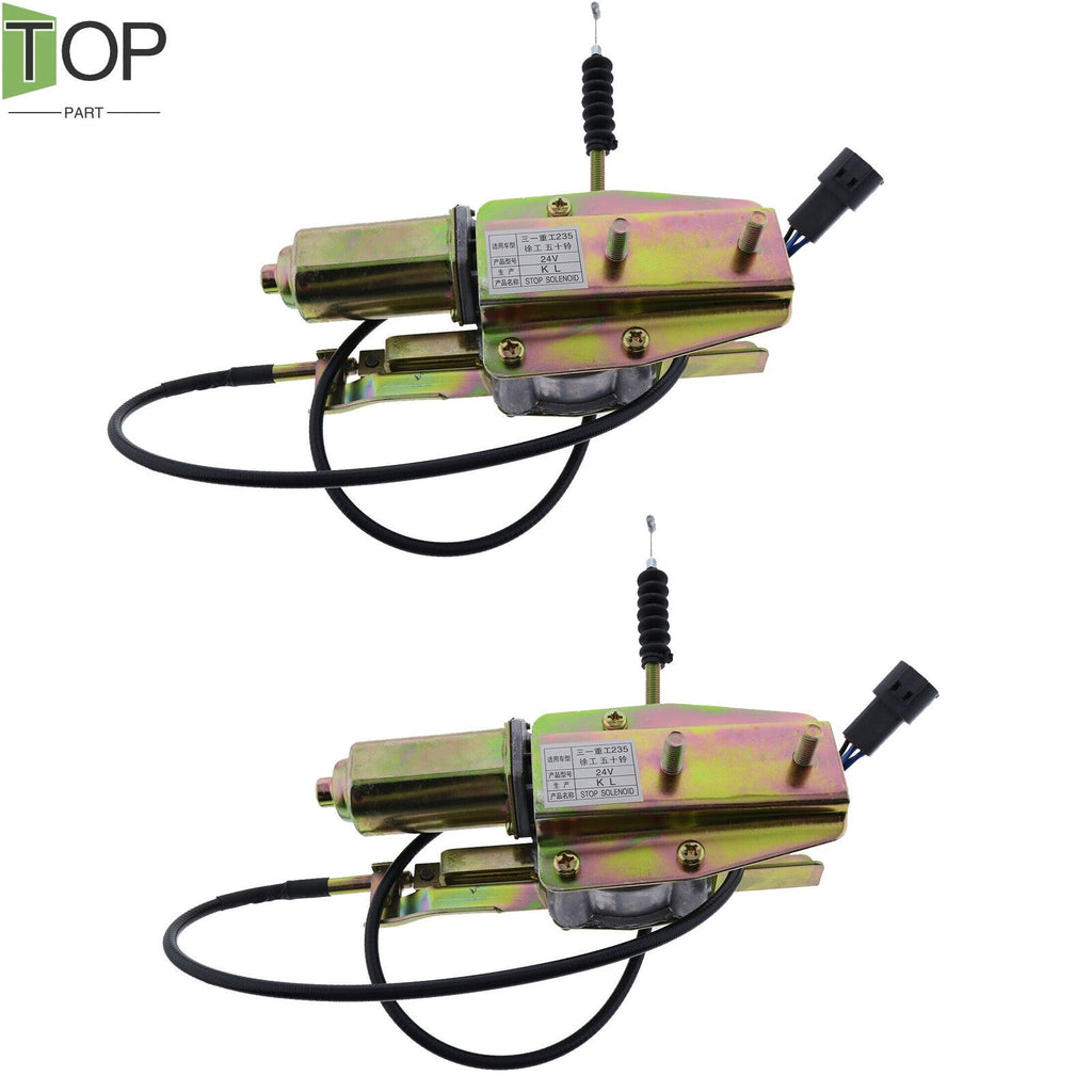 2X Isuzu 4BG1 6BG1 24V Stop Solenoid 1-81900-227-0 1819002270 Engine Parts