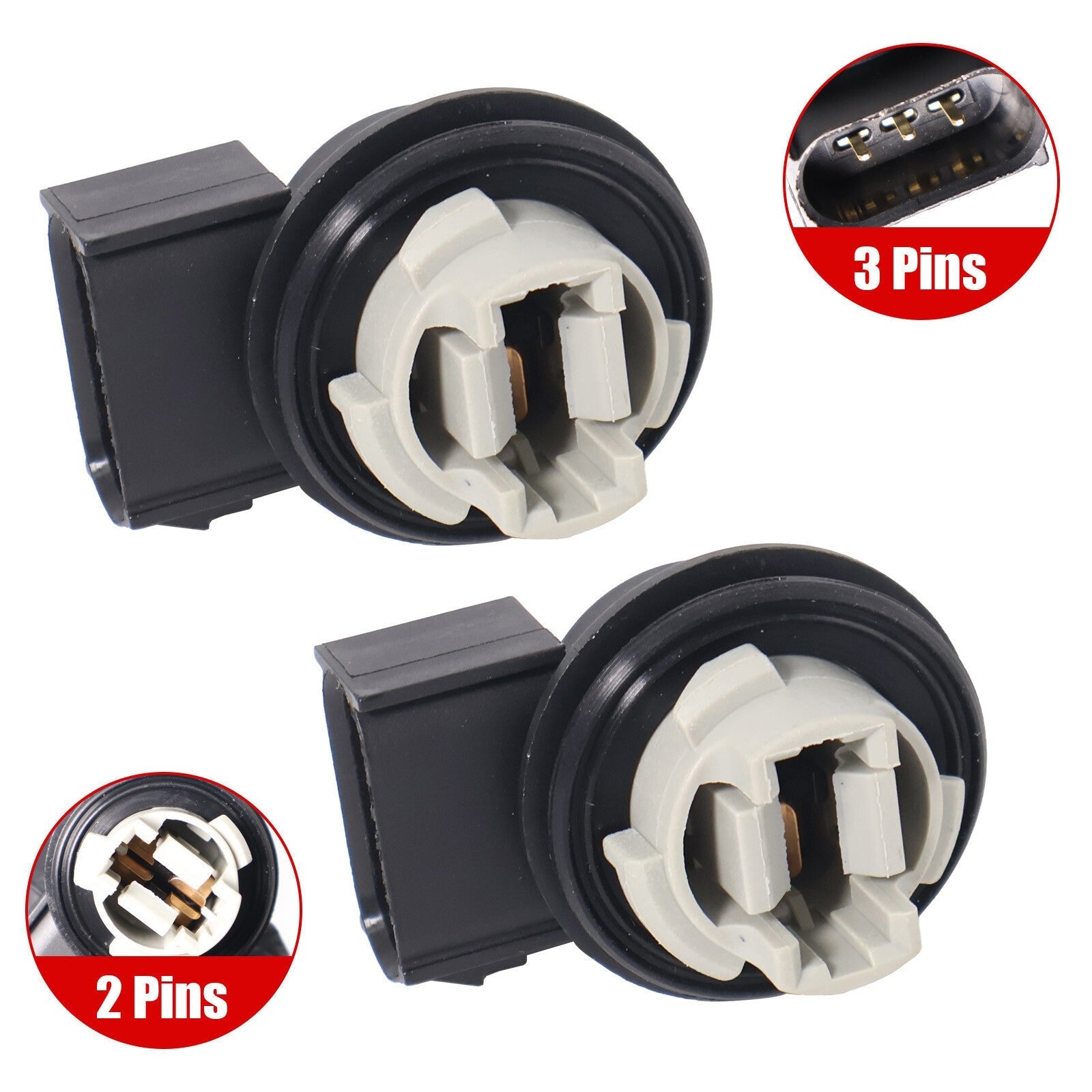 2x Front Turn Signal Light Bulb Socket Holder for Ford 2U5Z13411DA