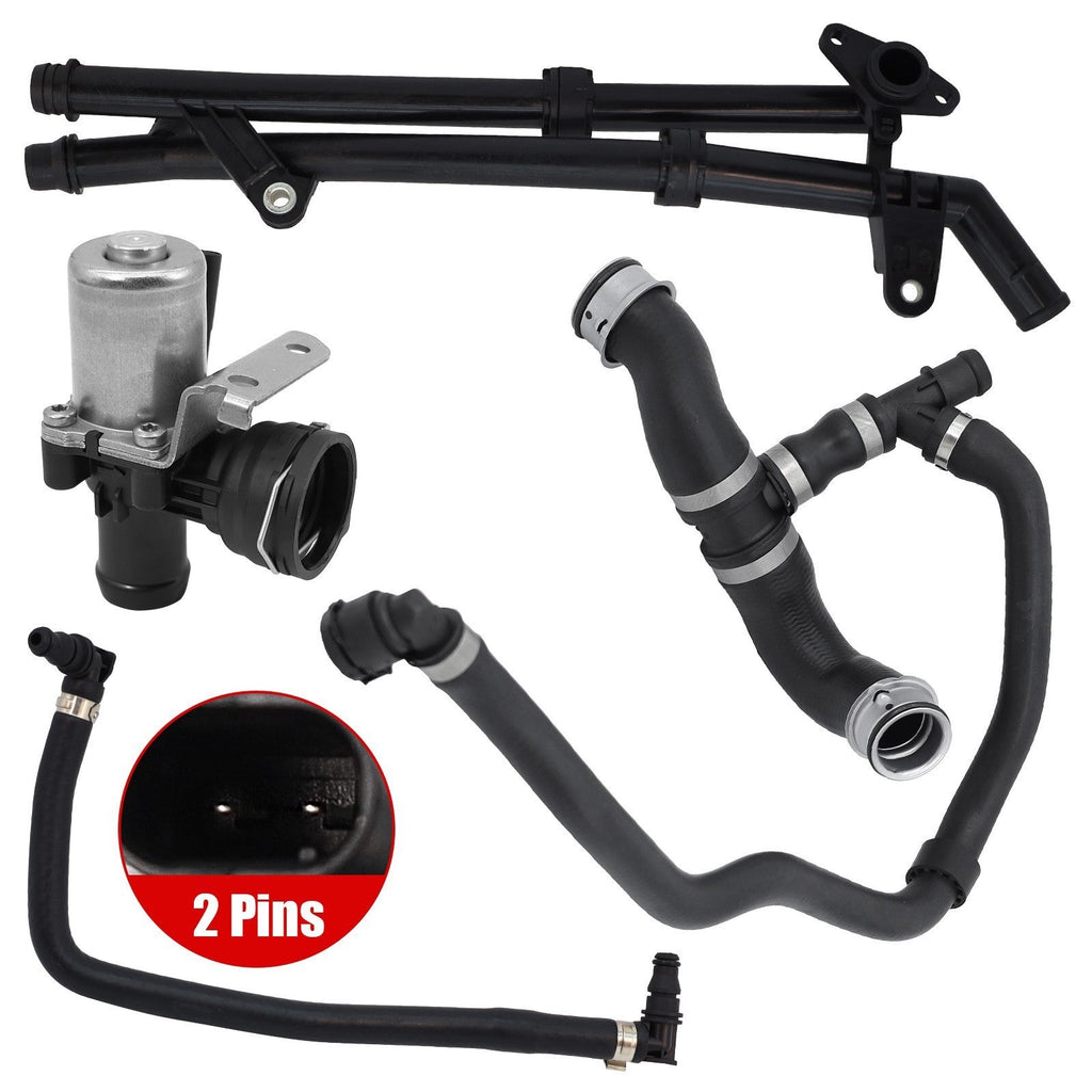 Mercedes-Benz C250 2012-2015 Engine Coolant Pipe & Heater Control Valve Kit L4