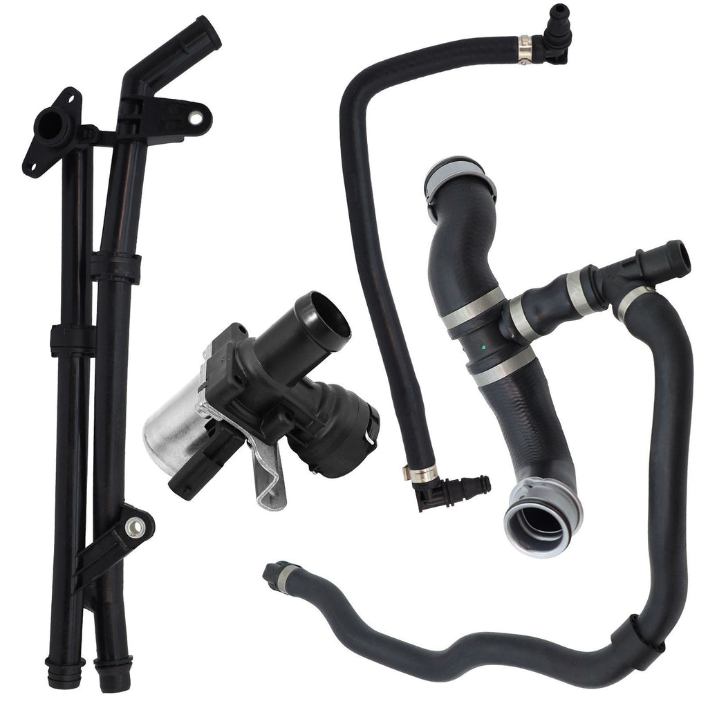 Mercedes-Benz C250 2012-2015 Engine Coolant Pipe & Heater Control Valve Kit L4