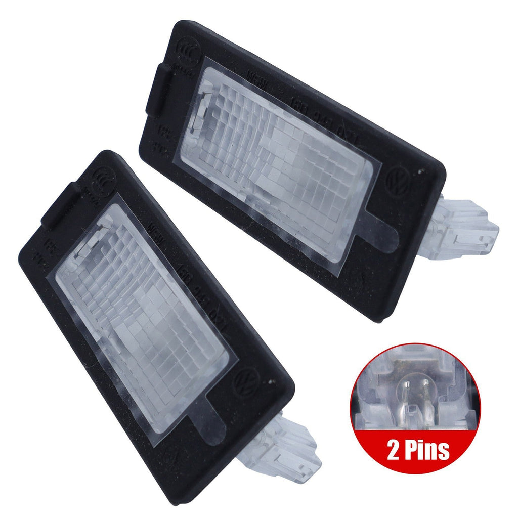 2x Rear License Plate Light for VW Volkswagen Passat Jetta Tiguan Touareg Seat