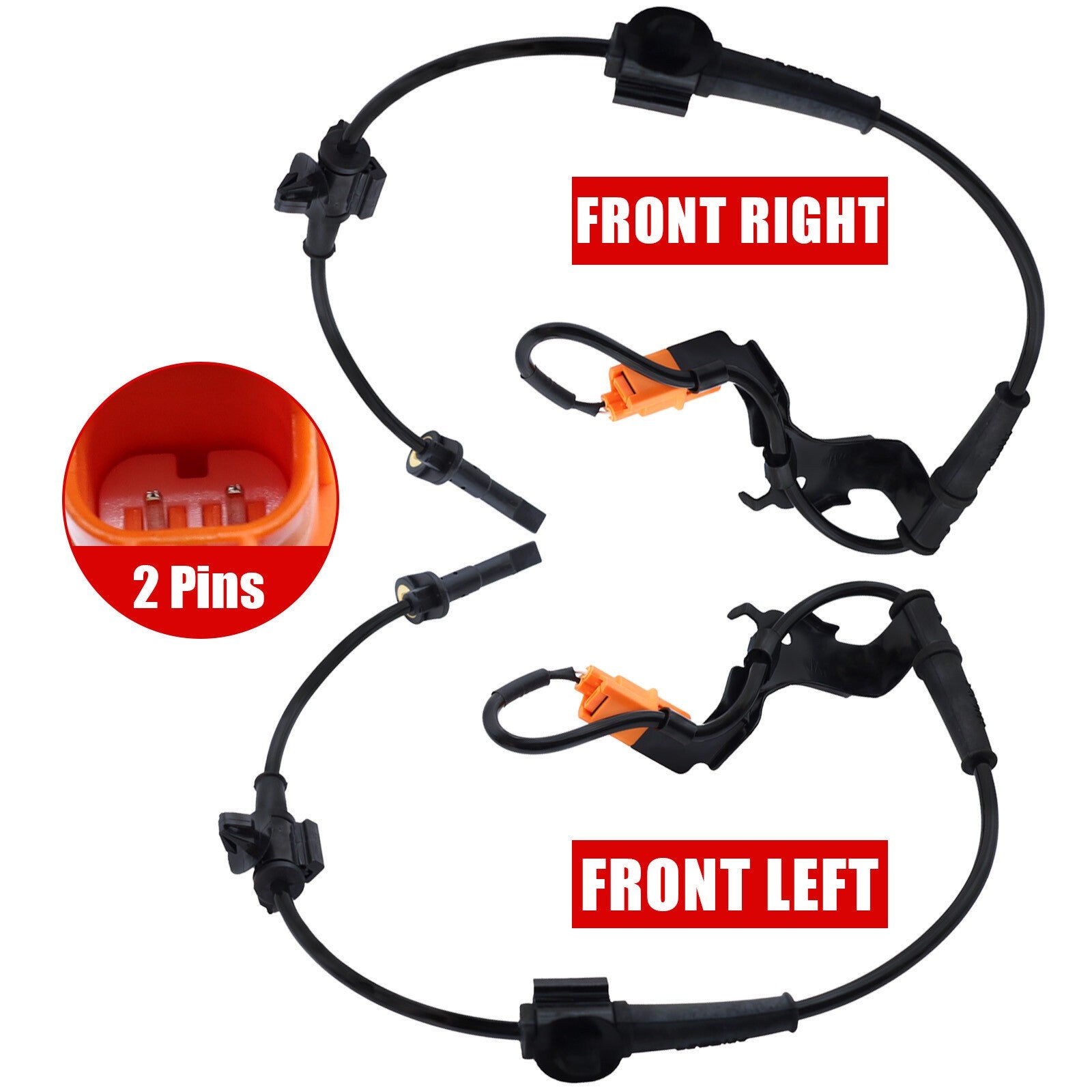Front Left & Right ABS Wheel Speed Sensor Pair for 2002-2006 Honda CR-V 2.4L