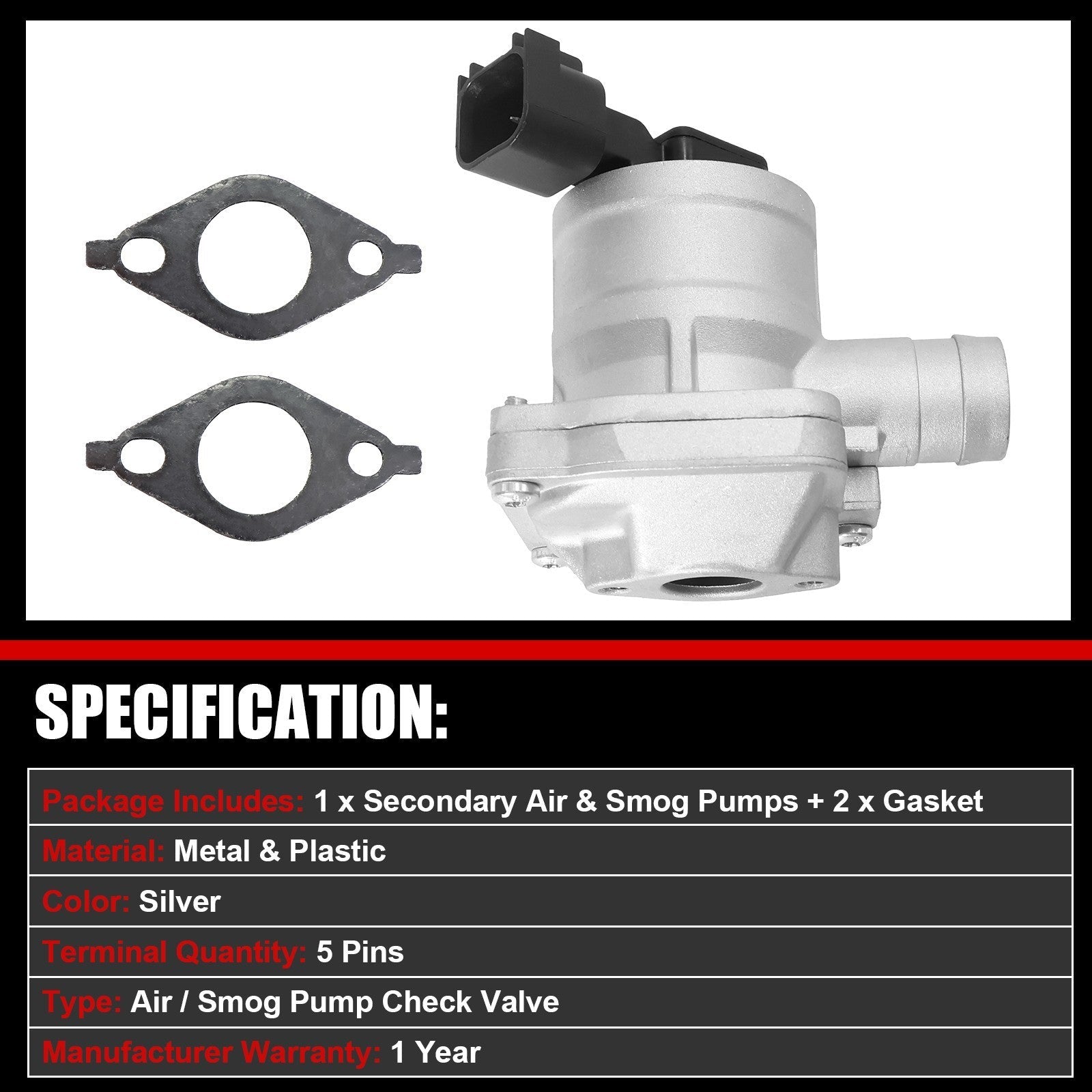 Air Injection Check Valve 2005-09 LaCrosse Grand Prix Lucerne 3.8L 12619125