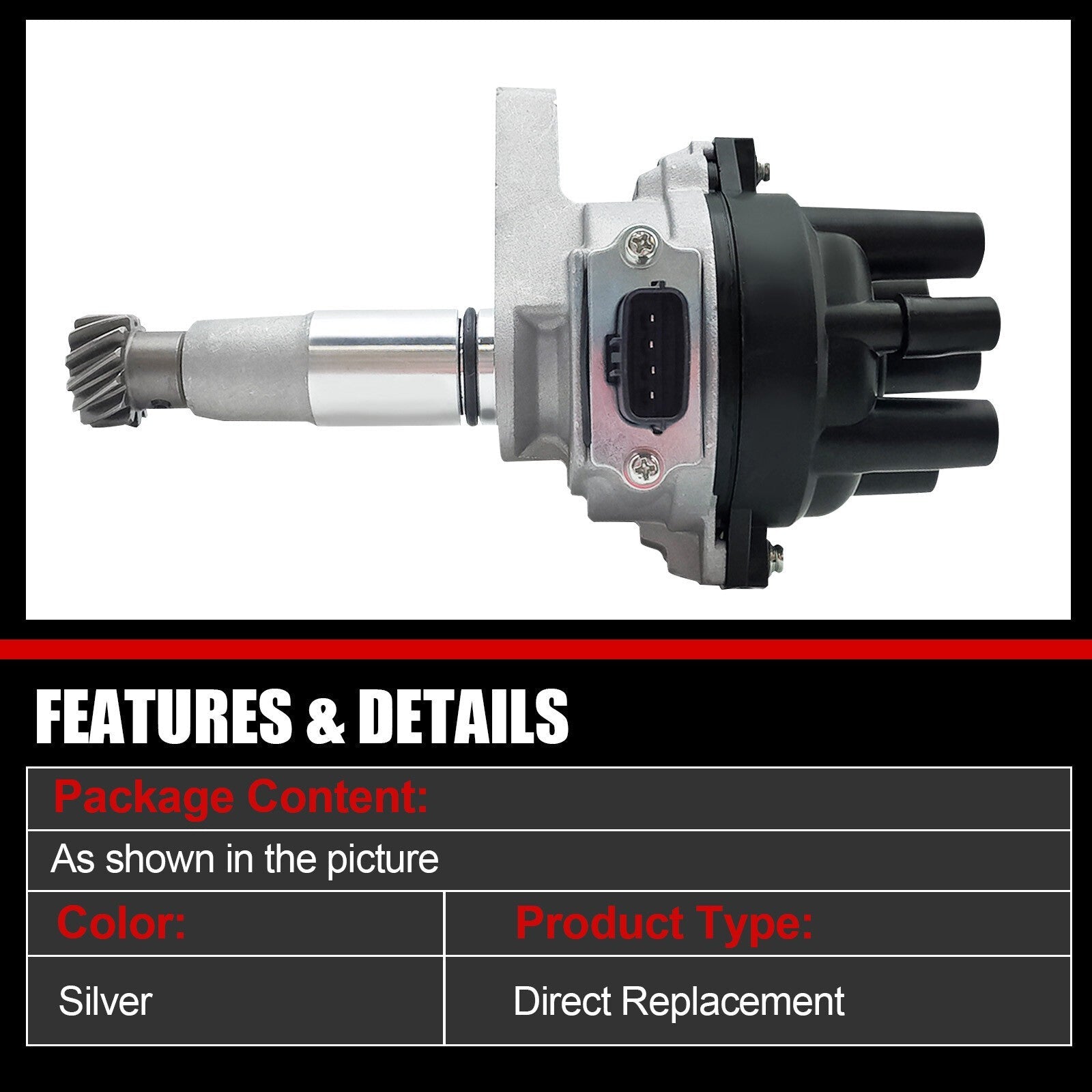 Ignition Distributor w/ Cap & Rotor for Mazda MPV B2600 2.6L L4 1990-1994