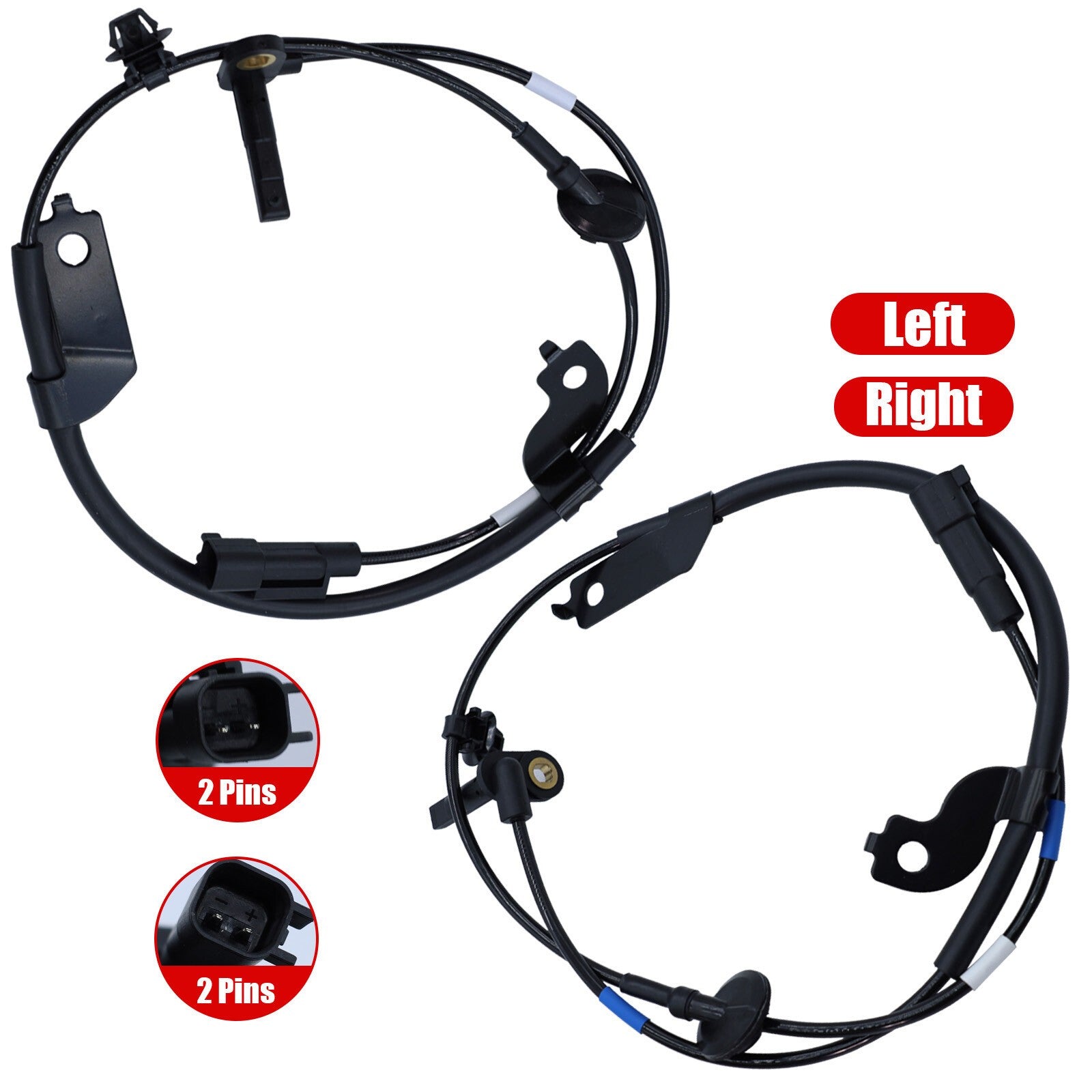 2x Front ABS Wheel Speed Sensors 4670A575 4670A576 for Mitsubishi Lancer