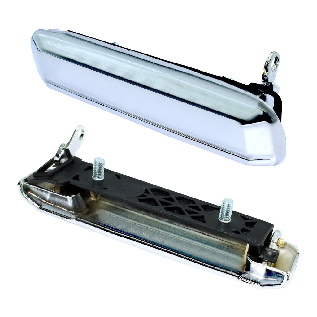 86-97 D21 Hardbody Pathfinder Front Door Handle Set Chrome Outside 2 Pieces