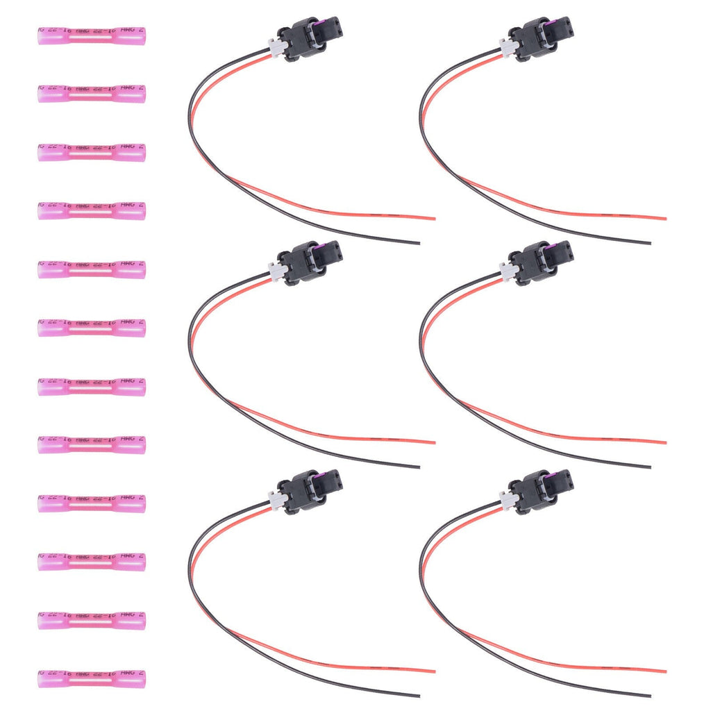 6x Fuel Injector Connectors for Chrysler Dodge Jeep Ram VW Subaru S2860