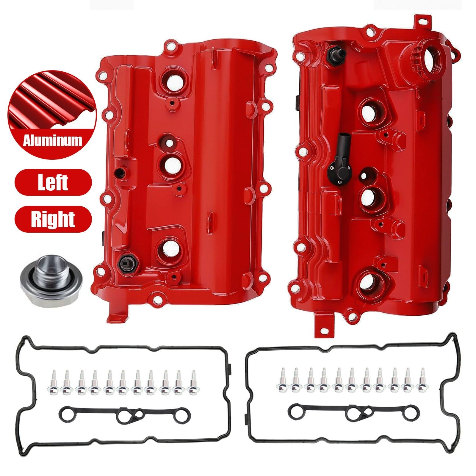 2x Aluminum Valve Covers for 09-20 370Z Infiniti QX70 QX50 Q70 3.7L