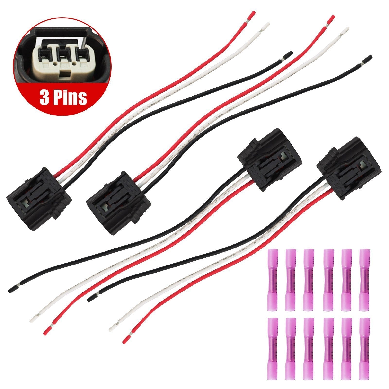 4PCS Ignition Coil Connector Wire Harness for Acura ILX MDX RDX RLX S2865