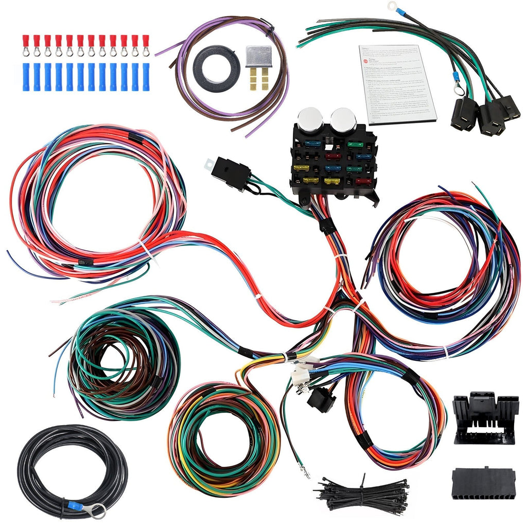 EZ Wiring 12 Circuit Hot Rod Wiring Harness for Easy Installation