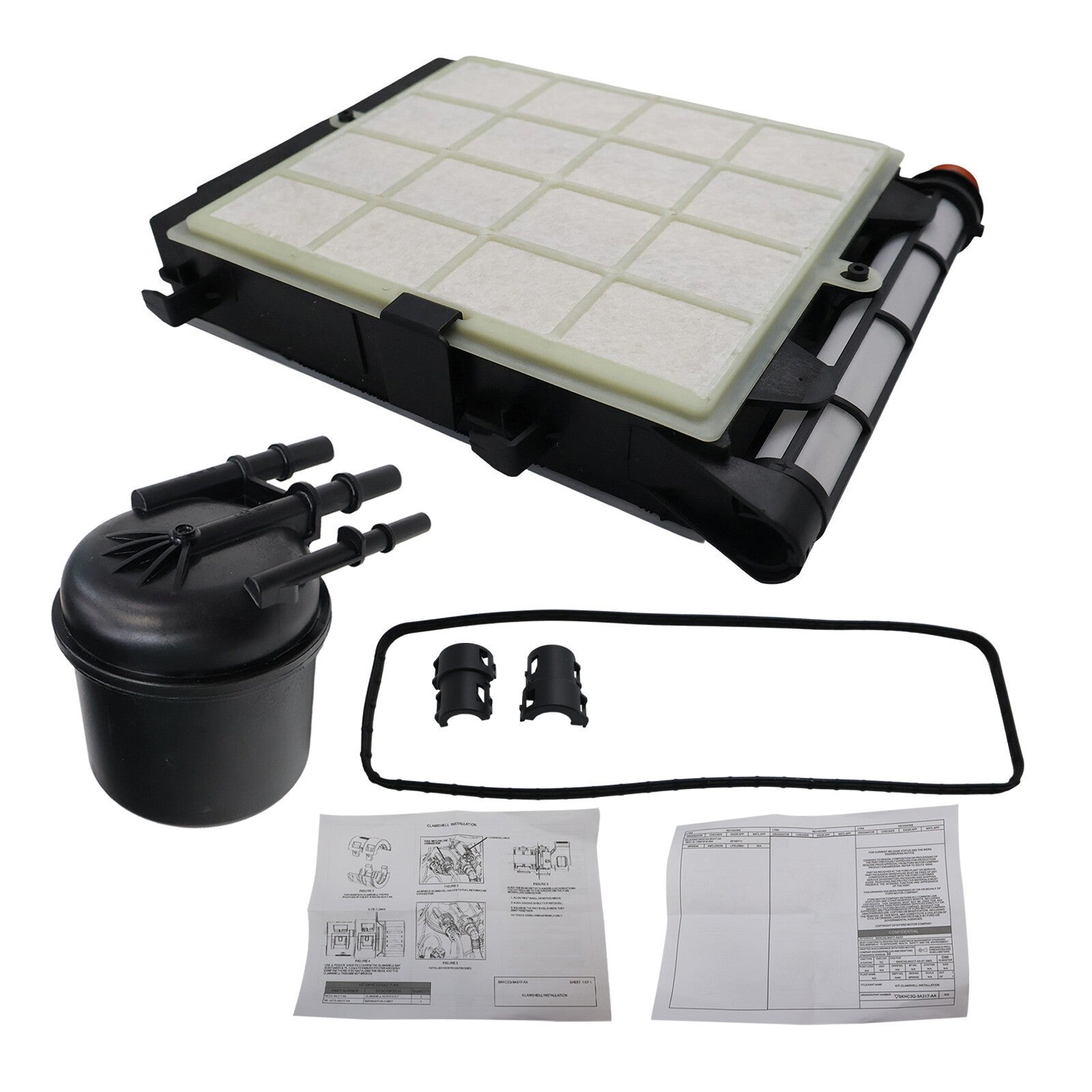 Fuel Filter Element Kit FD4625 for 17-21 Ford F-250 F-350 F-550 6.7L Super Duty