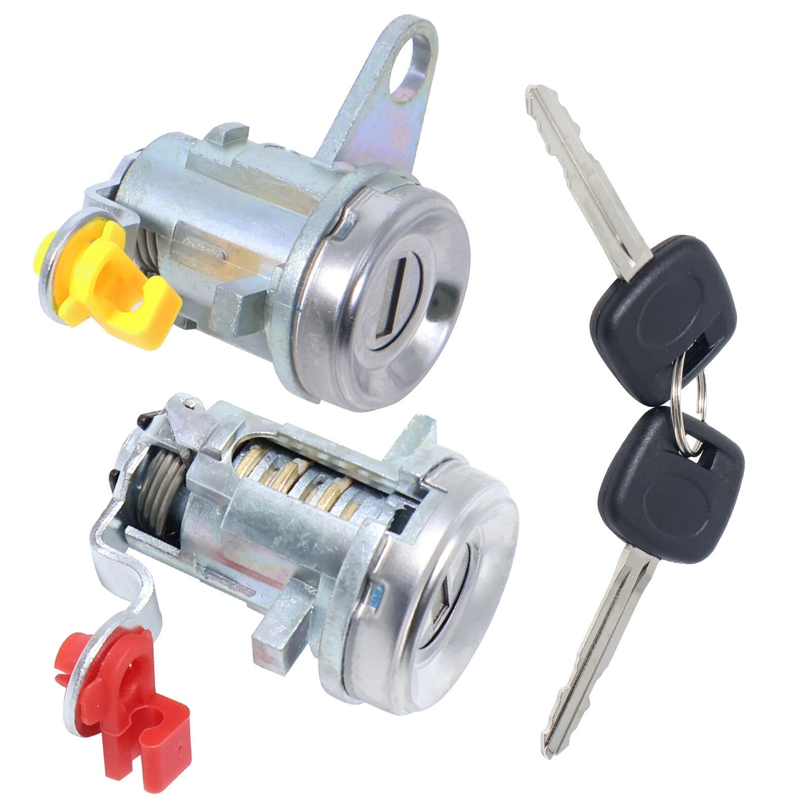 2PCS Front Left & Right Door Lock Cylinders with Keys for 93-97 Toyota Corolla