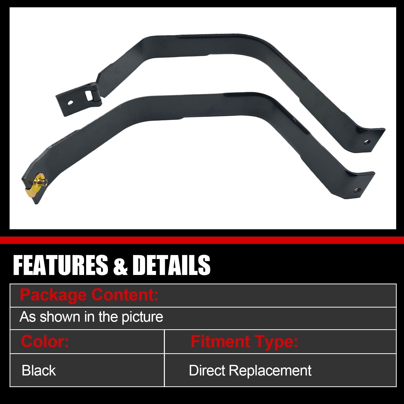 Fuel Tank Straps 2Pcs for Ford F-250 F-350 F-450 Super Duty 1999-2010