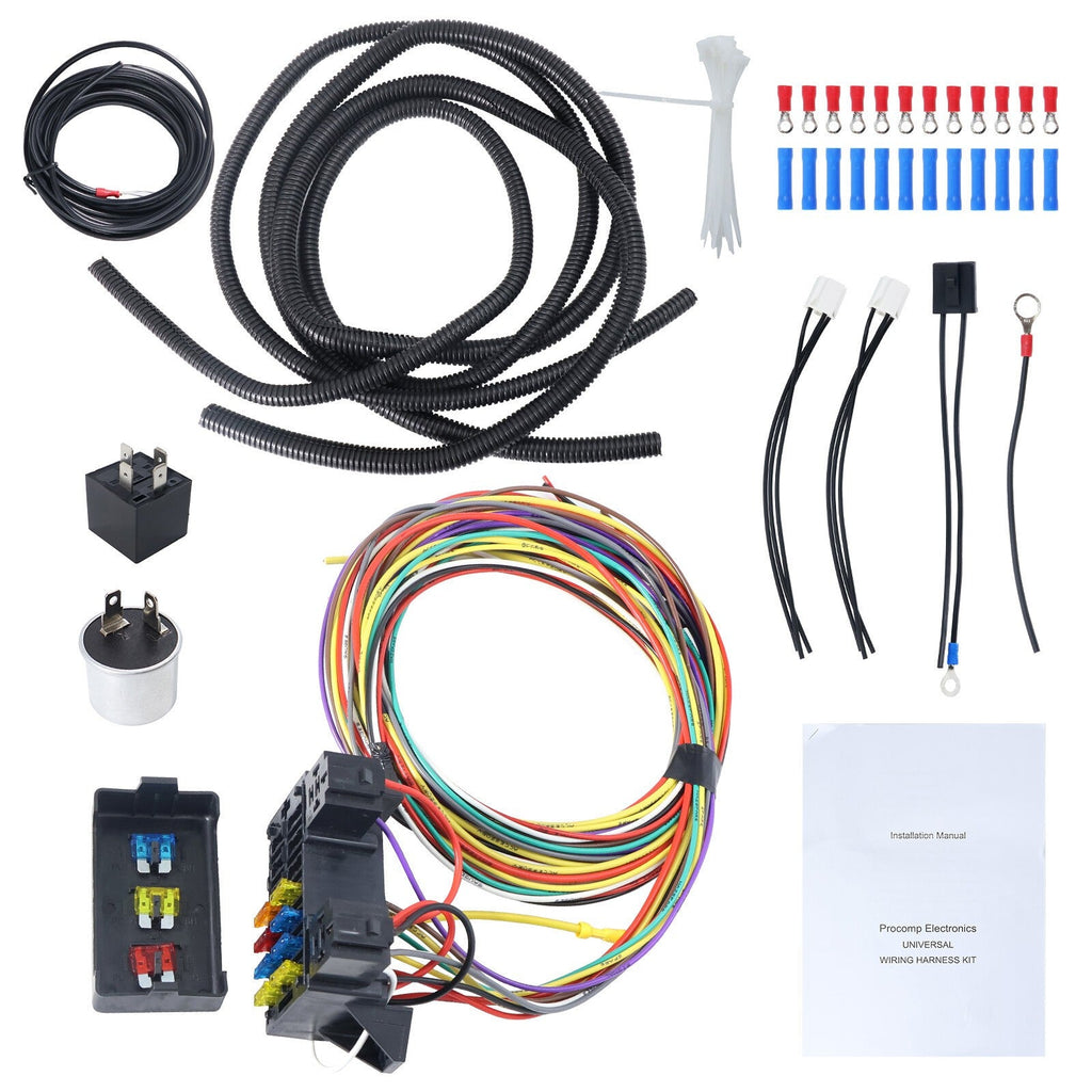8 Circuit Wiring Harness Kit Street Rat Hot Rod Basic Starter Starter Kit
