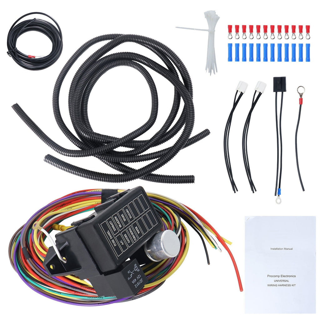 8 Circuit Wiring Harness Kit Street Rat Hot Rod Basic Starter Starter Kit