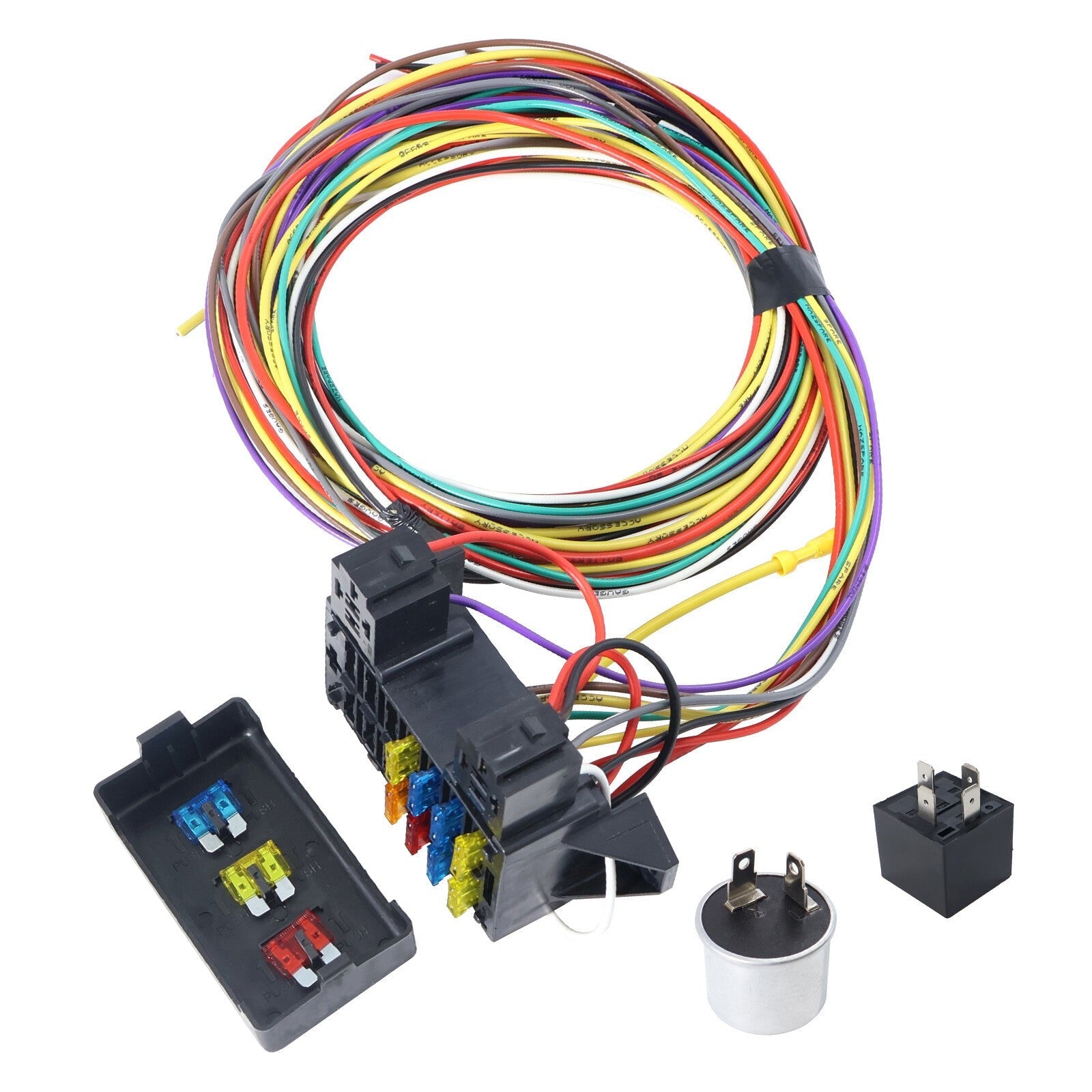 8 Circuit Wiring Harness Kit Street Rat Hot Rod Basic Starter Starter Kit