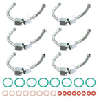 8Pcs Fuel Injection Lines for 11-19 Ford Powerstroke 6.7L Injector Seal Tubes