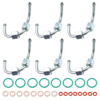 8Pcs Fuel Injection Lines for 11-19 Ford Powerstroke 6.7L Injector Seal Tubes