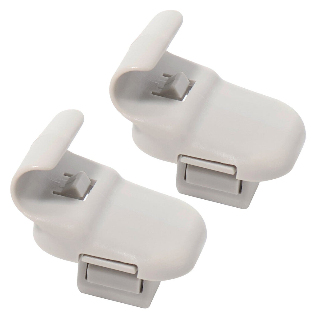 Pair of Gray Sun Visor Clips LC6269261B77 for Mazda 3 5 6 CX-7 CX-9 RX-8