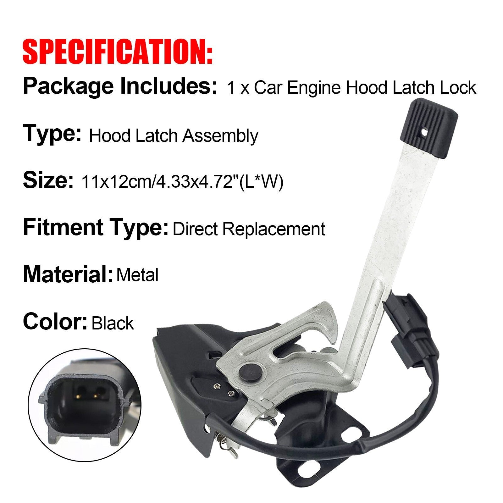 Hood Latch 74120TR0A01 for 2012-2015 Honda Civic SE EX LX 1.5L 1.8L 2.4L L4