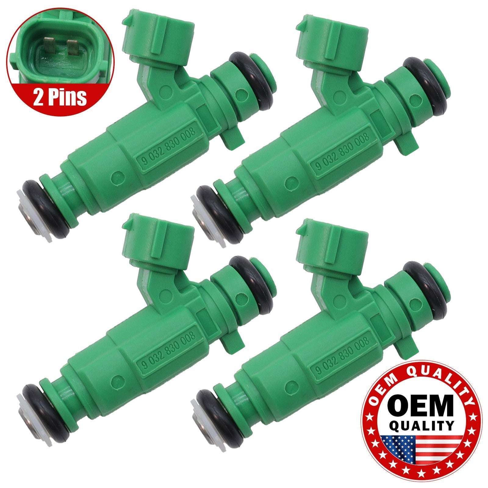 Set of 4 Fuel Injectors 3531037150 for 2006-2011 Hyundai Accent 1.6L L4