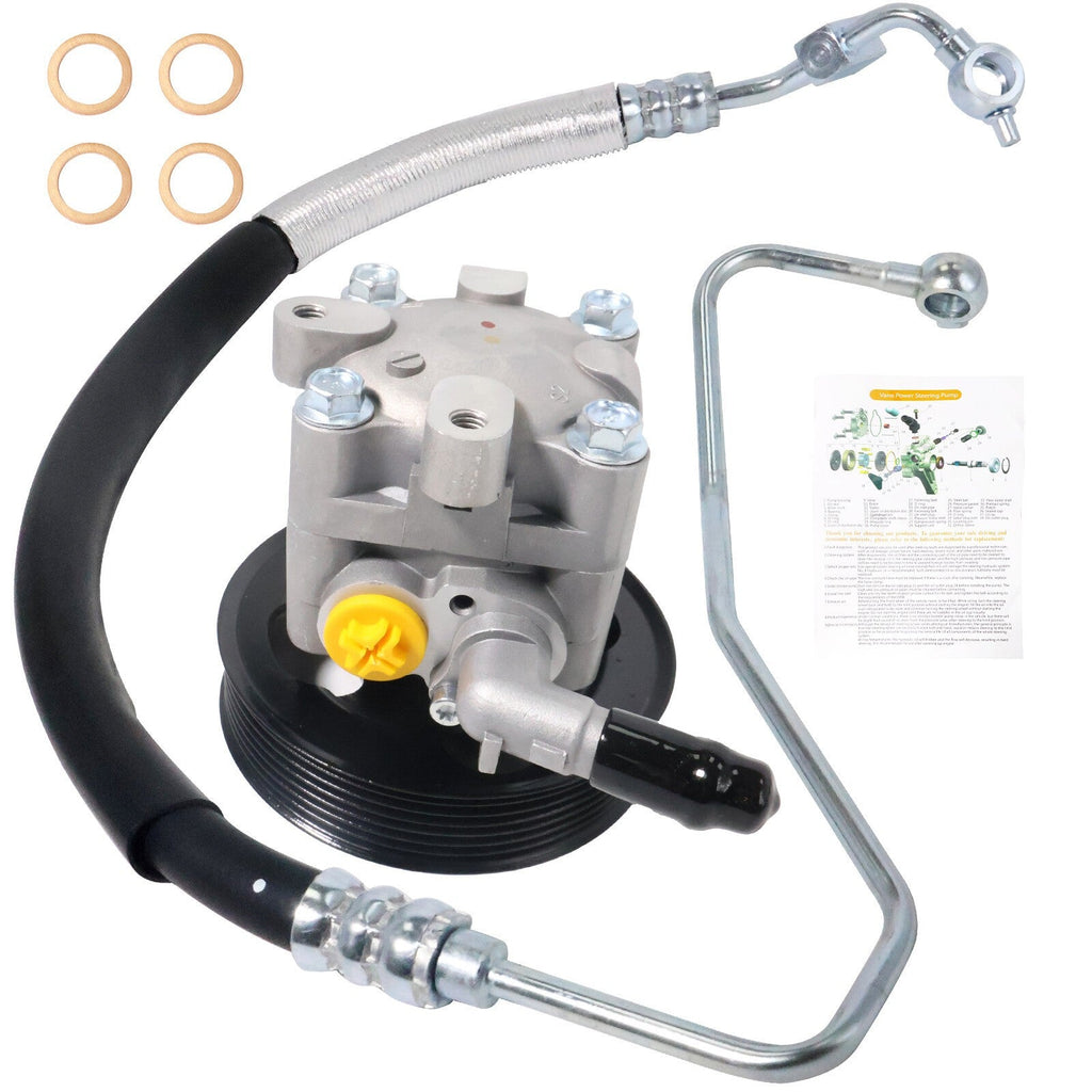 Power Steering Pump & Pressure Line for Nissan Maxima 2008-2014 Altima 2008-2012