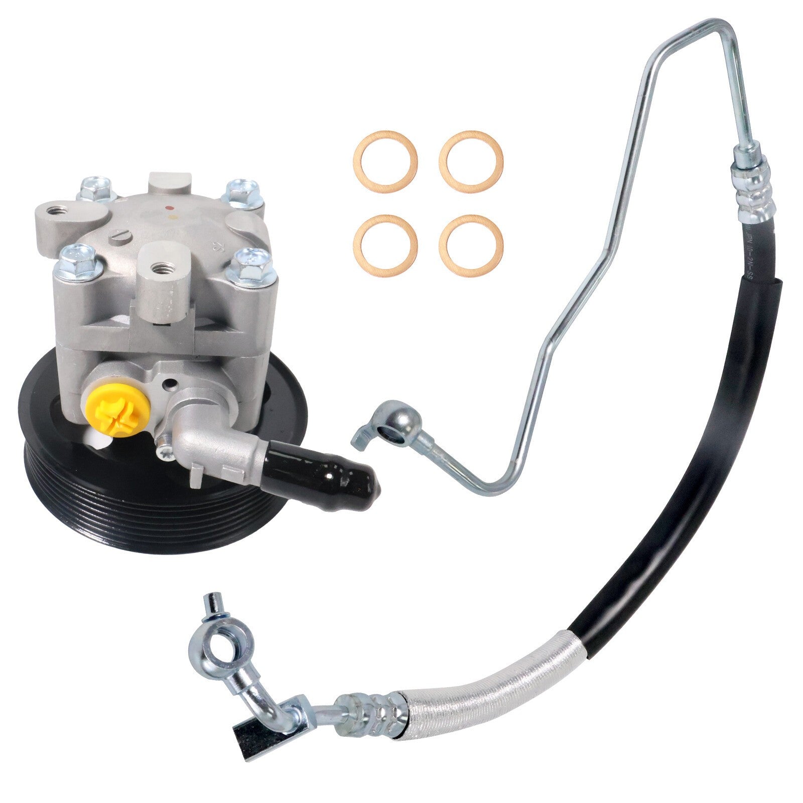 Power Steering Pump & Pressure Line for Nissan Maxima 2008-2014 Altima 2008-2012