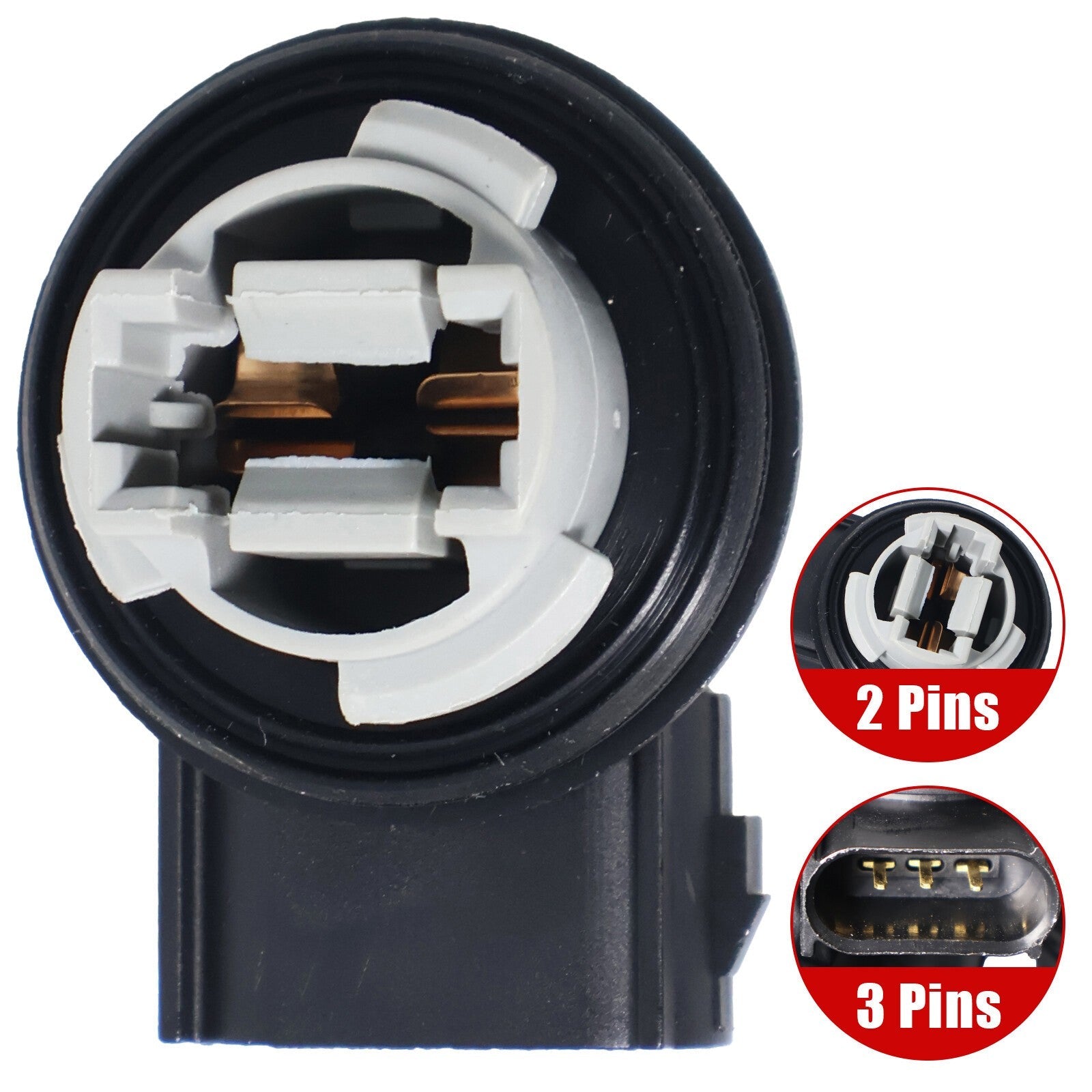 Headlight Brake Lamp Bulb Socket for Ford F250 F350 2U5Z13411DA - 1Pc
