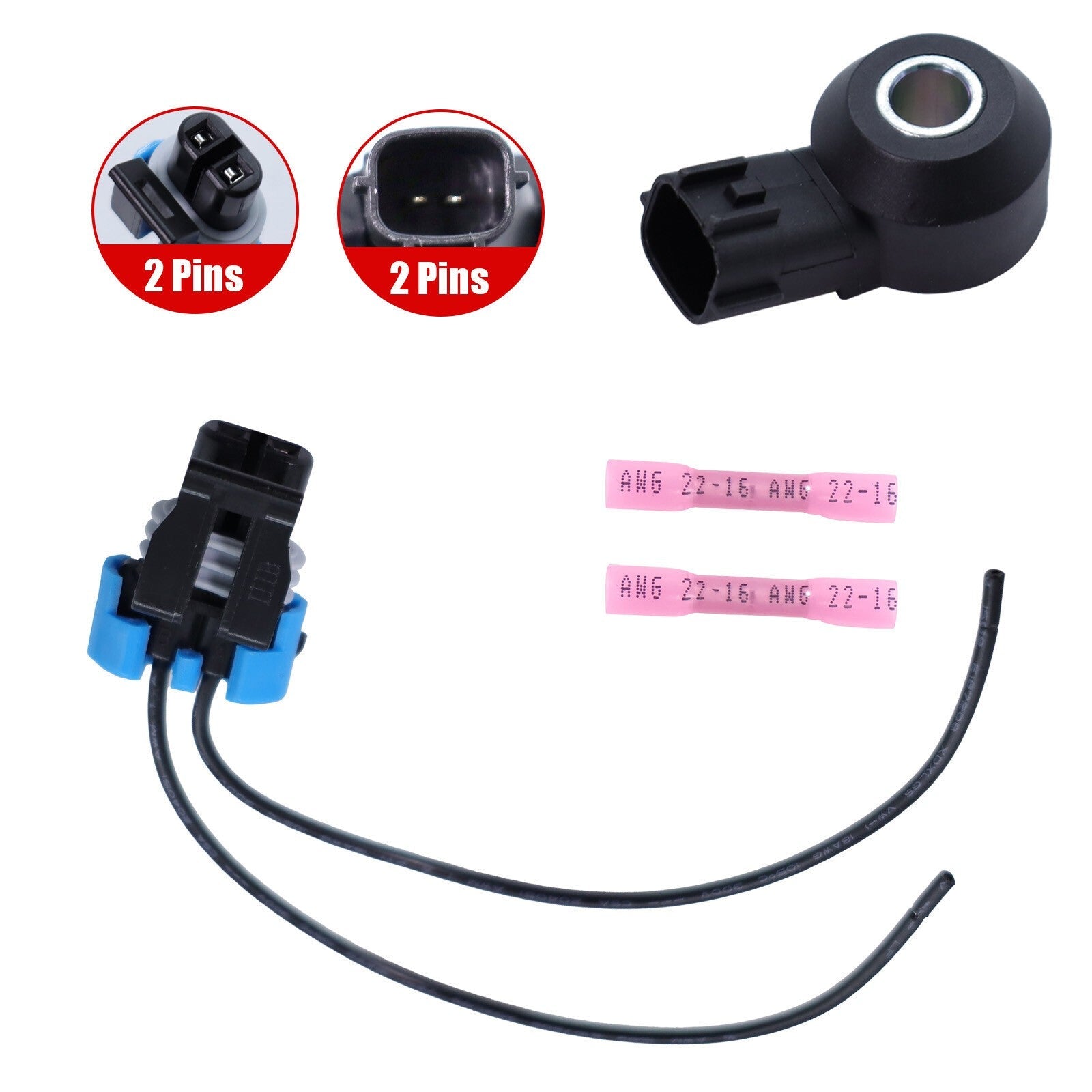 Knock Sensor with Pigtail for Infiniti I30 G35 M45 & Nissan Altima Maxima Pathfi