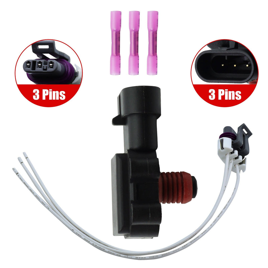 New MAP Pressure Sensor 16249939 W/Connector for GMC Buick Chevrolet 9359409