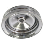 Chrome Power Steering Pump Pulley Double Groove Saginaw GM Chevy Belt