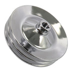 Chrome Power Steering Pump Pulley Double Groove Saginaw GM Chevy Belt