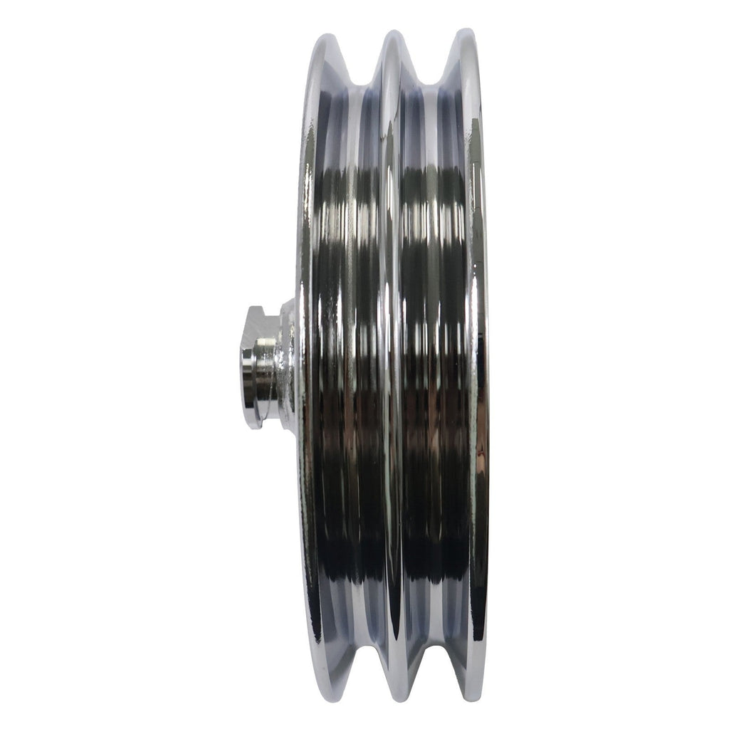 Chrome Power Steering Pump Pulley Double Groove Saginaw GM Chevy Belt