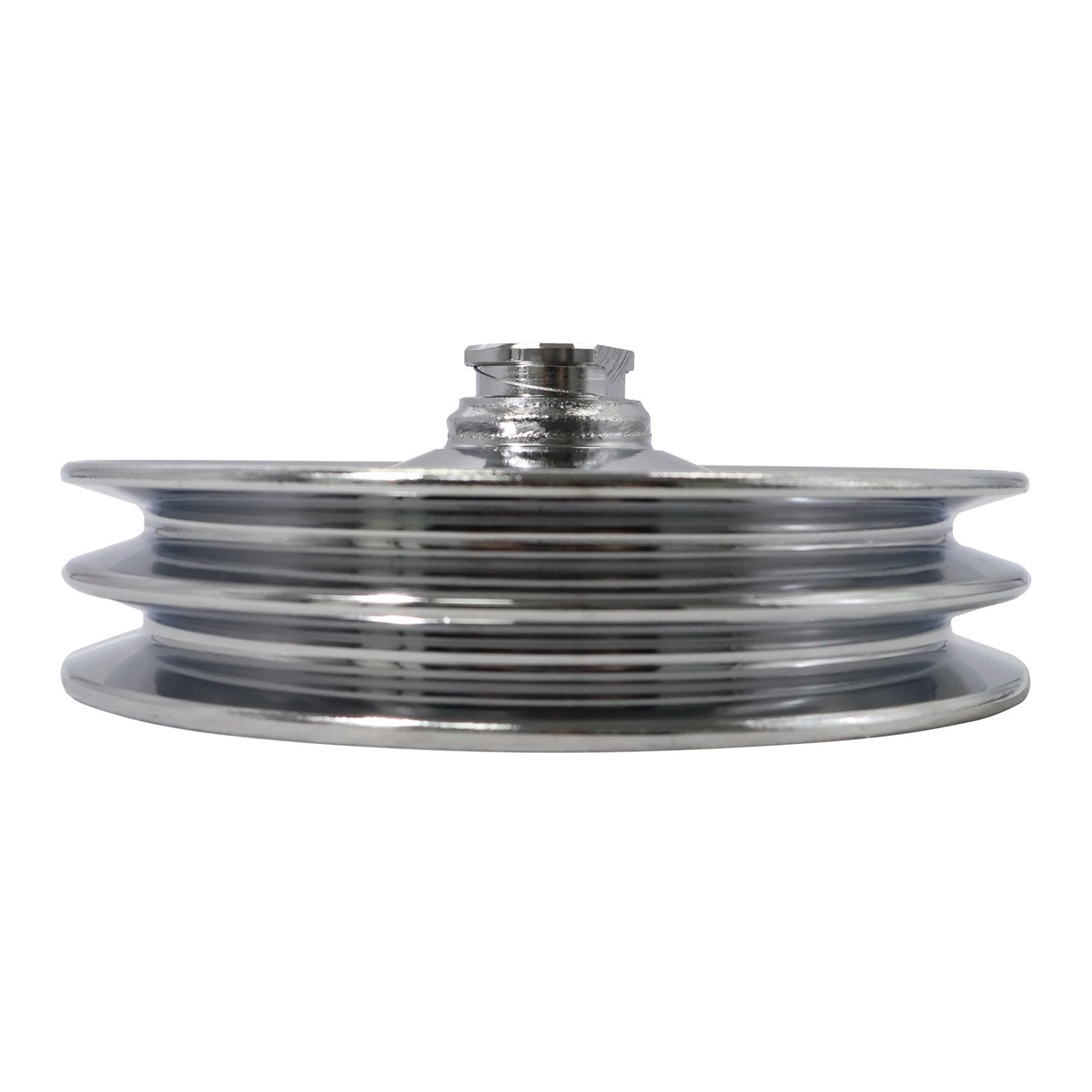 Chrome Power Steering Pump Pulley Double Groove Saginaw GM Chevy Belt