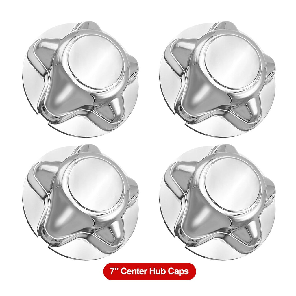 4Pcs 7" Chrome Hub Wheel Center Caps for 97-03 Ford F150 F-150
