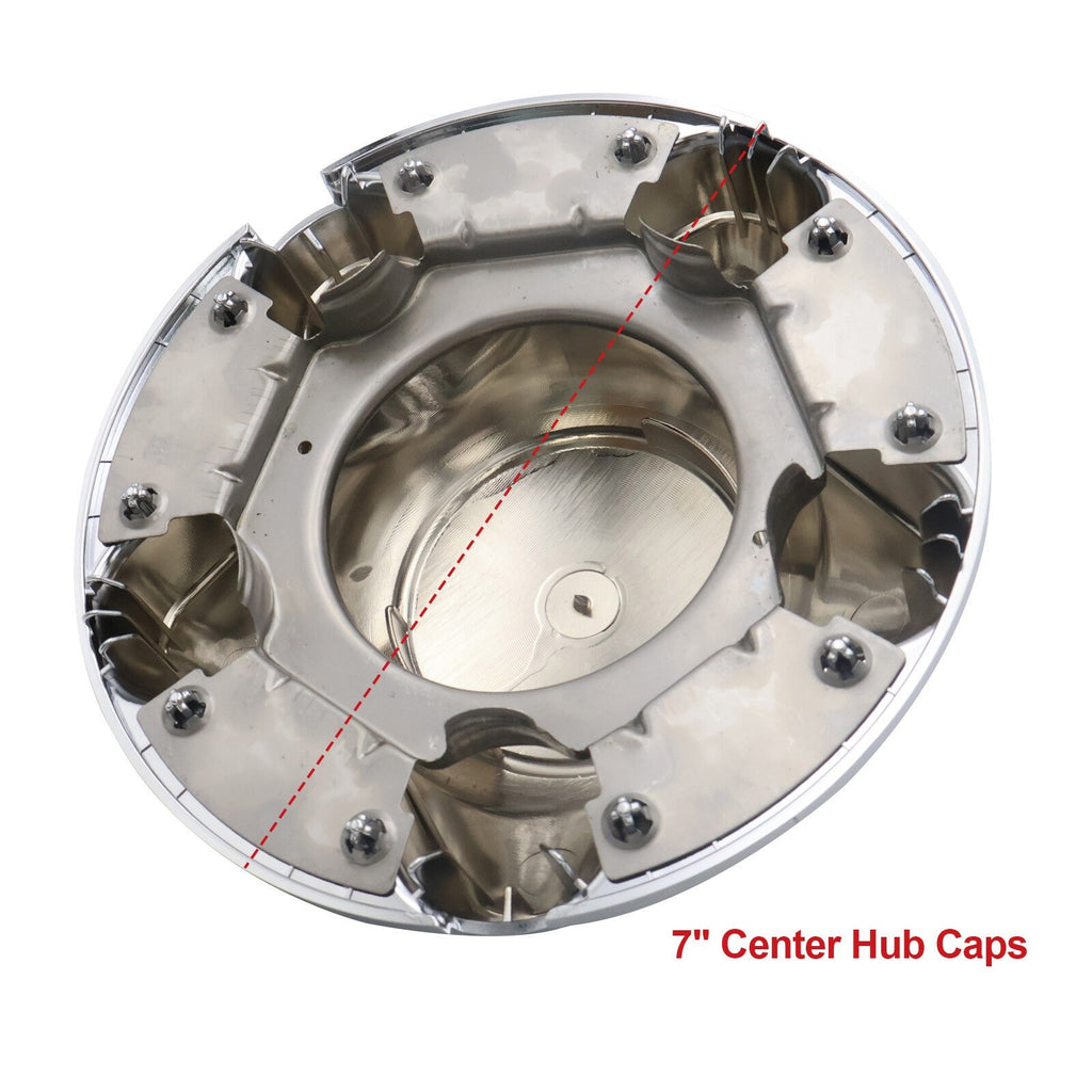 4Pcs 7" Chrome Hub Wheel Center Caps for 97-03 Ford F150 F-150